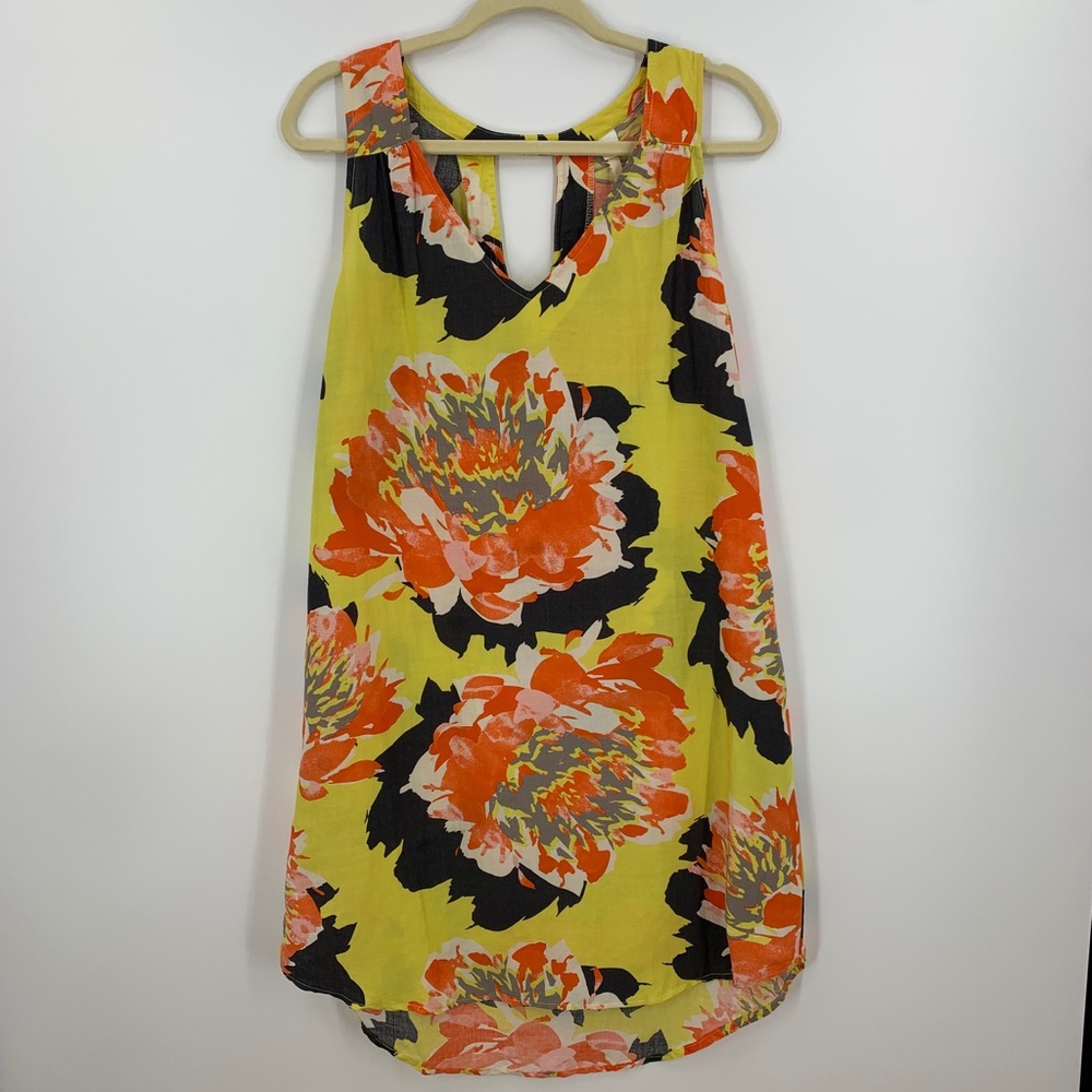 Uncle Frank Vibrant Bold Floral Sleeveless Shift Dress Sz M - Picture 4 of 14